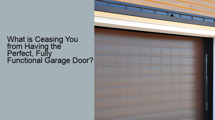 What is Ceasing You from Having the Perfect, Fully Functional Garage Door?
